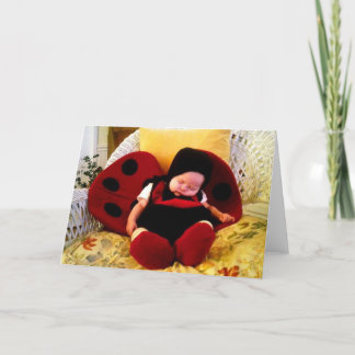 Sleepy ladybug card