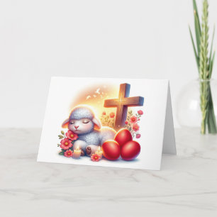 Sleepy Lamb Orthodox Easter  Card