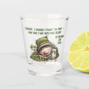 Sleepy Leprechaun Shot Glass