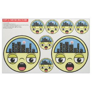 Sleepy Lil Town Face Cut And Sew Pillows Fabric