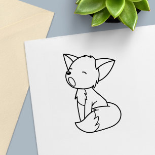 Sleepy Little Fox Colour Me Self-inking Stamp