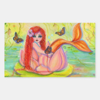 Sleepy little mermaid poster by Renee Lavoie