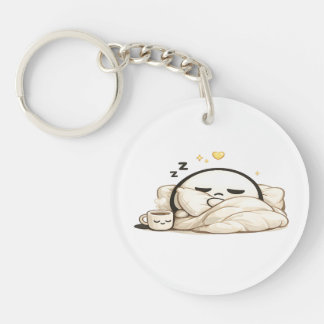 Sleepy Lunio Cosy Morning Coffee - Cute Kawaii Key Ring