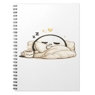 Sleepy Lunio Cosy Morning Coffee - Cute Kawaii Notebook