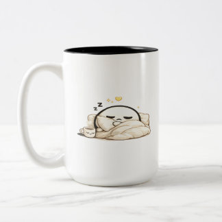 Sleepy Lunio Cosy Morning Coffee - Cute Kawaii Two-Tone Coffee Mug