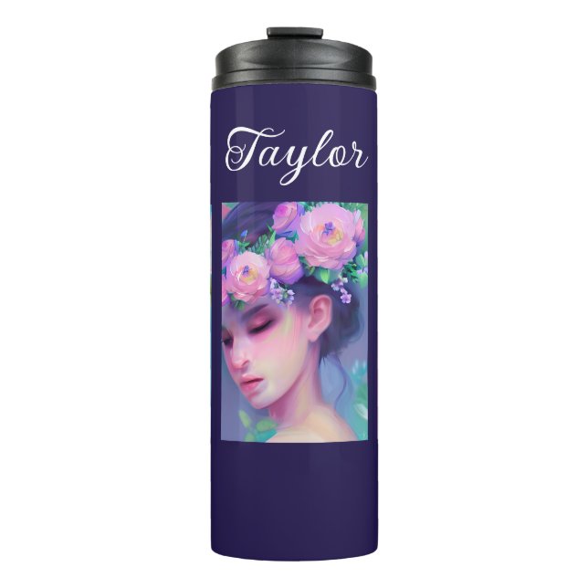 Sleepy Maidens Ethereal Fantasy Fairytale Art Thermal Tumbler (Front)