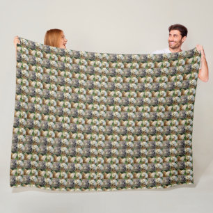 Sleepy Meerkat Pattern, Fleece Blanket