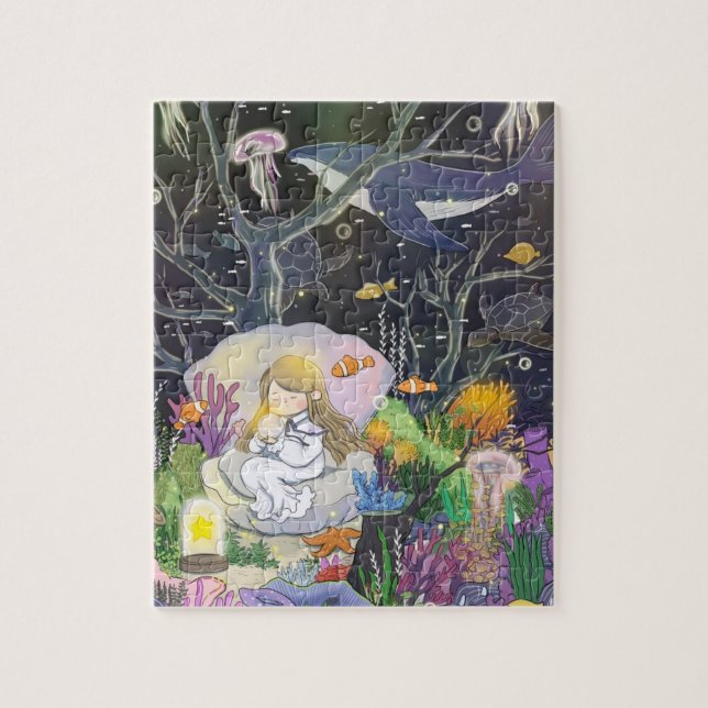 Sleepy mermaid jigsaw puzzle (Vertical)