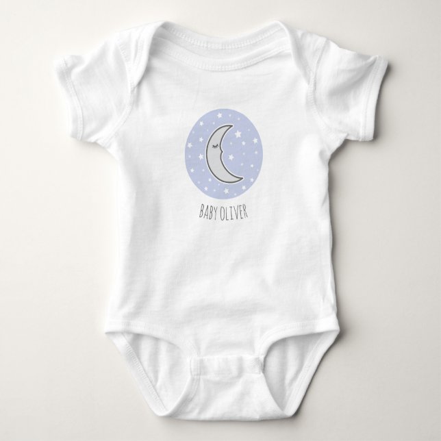 Sleepy Moon Baby shower baby bodysuit (Front)