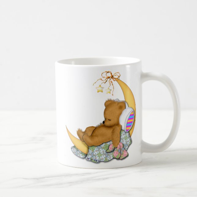 Sleepy Moon Bear Coffee Mug (Right)