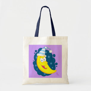 Sleepy Moon Budget Tote Bag