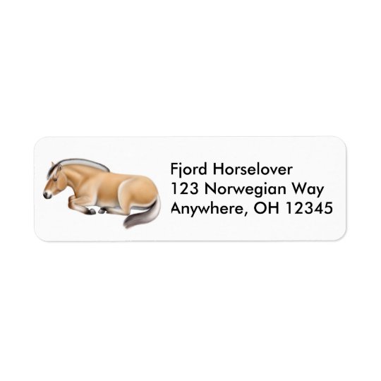 Sleepy Norwegian Fjord Horse Label Return Address Label