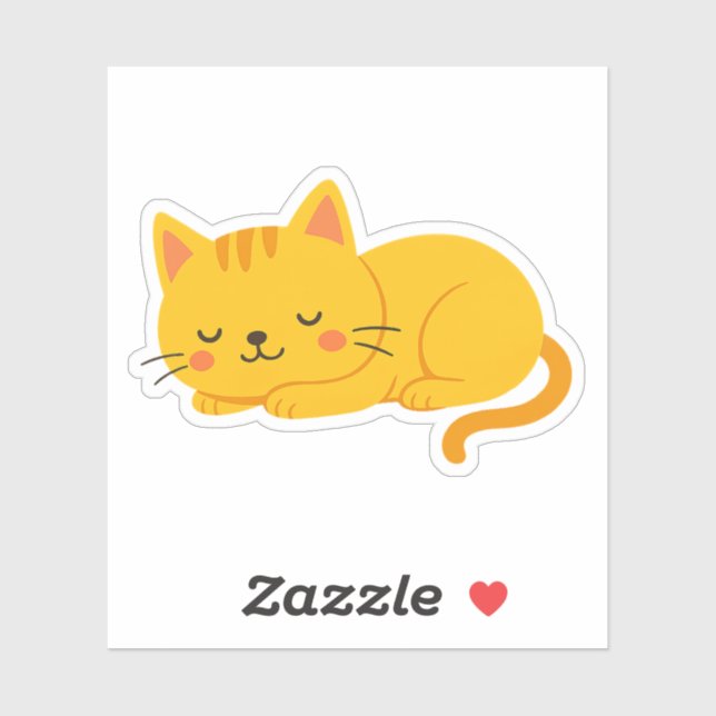 Sleepy Orange Tabby Cat (Sheet)