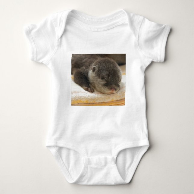 Sleepy Otter Baby Bodysuit (Front)