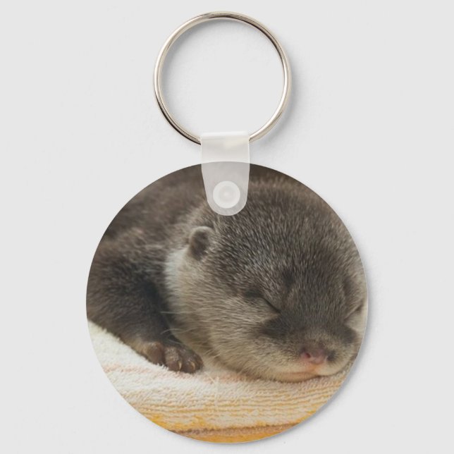 Sleepy Otter Key Ring (Front)