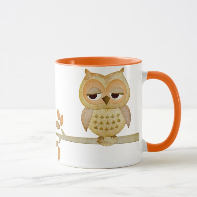 Sleepy Owl in Tree Mug (Right)