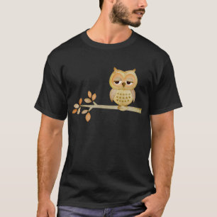Sleepy Owl in Tree T-Shirt