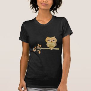 Sleepy Owl in Tree T-Shirt