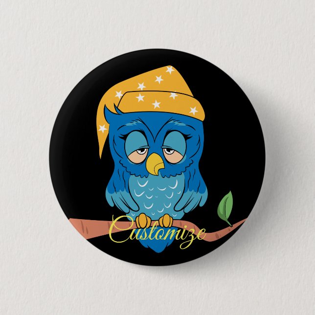 Sleepy Owl Thunder_Cove Classic 6 Cm Round Badge (Front)