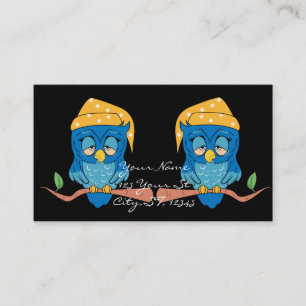 Sleepy Owl Thunder_Cove Classic Business Card