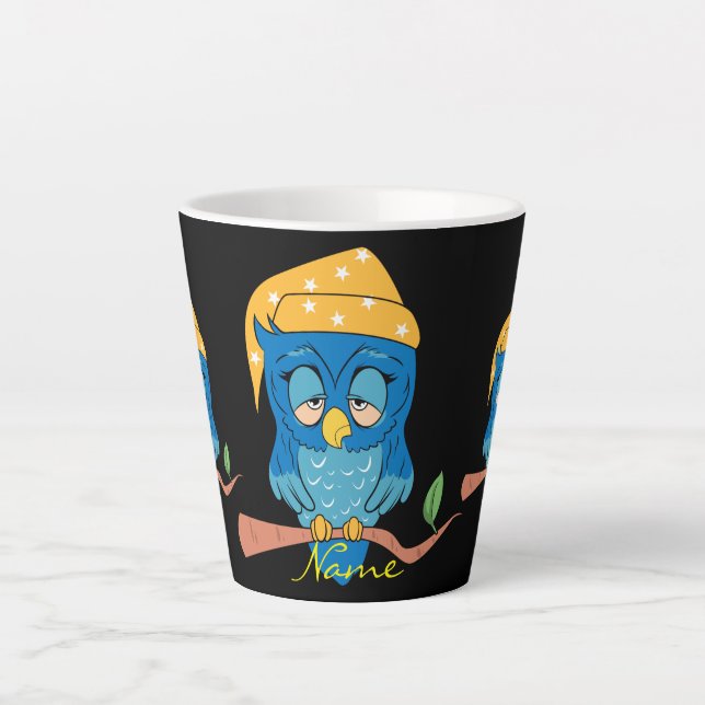 Sleepy Owl Thunder_Cove Classic Latte Mug (Front)