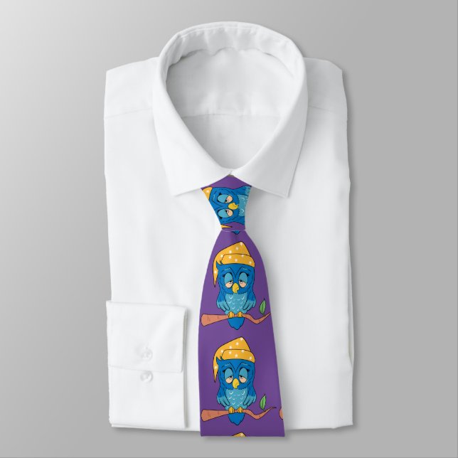 Sleepy Owl Thunder_Cove Tie (Tied)