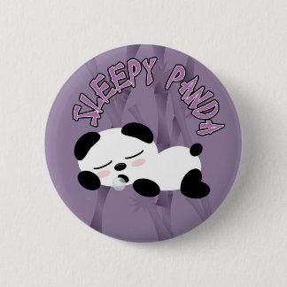 Sleepy Panda 6 Cm Round Badge