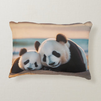 Sleepy Panda Mum and Baby Beach Hug Pillow