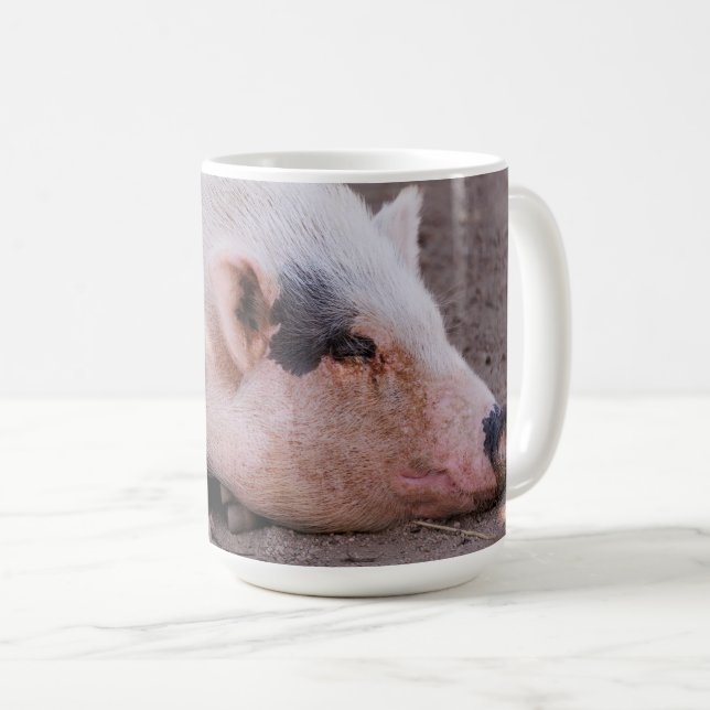 Sleepy Pig Mug (Front Right)