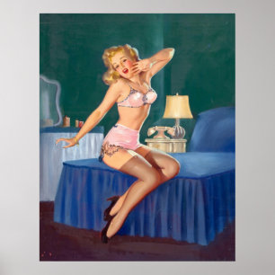 Sleepy Pin Up Poster