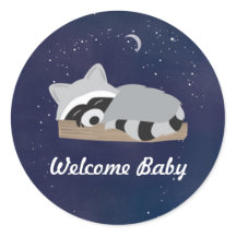 Sleepy Racoon Stickers