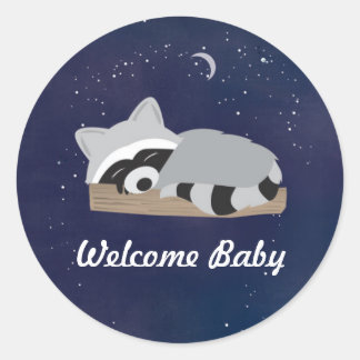 Sleepy Racoon Stickers
