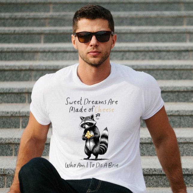 Sleepy Racoon with Cheese – Funny Cute Animal T-Shirt (Creator Uploaded)