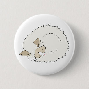 Sleepy Ragdoll Cat 6 Cm Round Badge