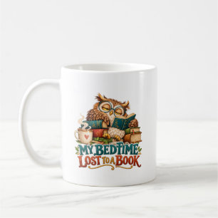 Sleepy Reading Owl – Book Lover Humour Coffee Mug