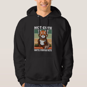 Sleepy Red Panda Morning Mood Coffeine Lover Coffe Hoodie
