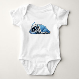 sleepy robot baby bodysuit