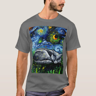 Sleepy Russian Blue Night T-Shirt