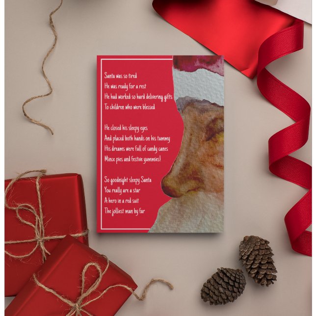 Sleepy Santa Christmas  Card (Creator Uploaded)