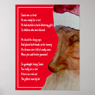 Sleepy Santa Christmas  Poster