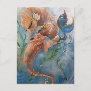 Sleepy Sea Horse Postcard