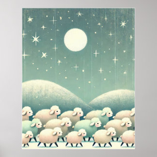 Sleepy Sheep Poster