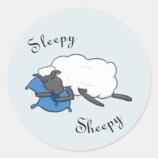 Sleepy Sheepy Sticker (Front)