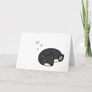 Sleepy Shiba Inu Greeting Card! Card
