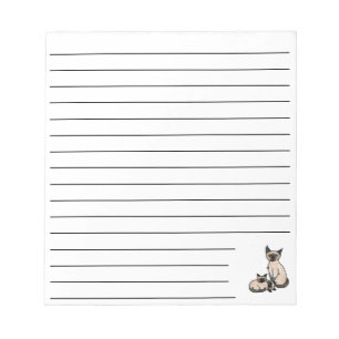 Sleepy Siamese Notepad