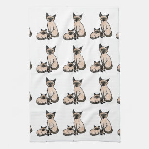 Sleepy Siamese Tea Towel
