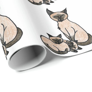 Sleepy Siamese Wrapping Paper