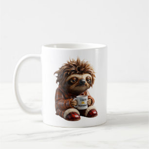 Sleepy Sloth Character Illustration Coffee Mug