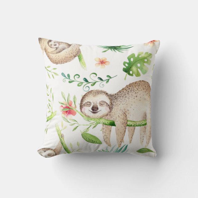 Sleepy Sloth Cushion (Front)