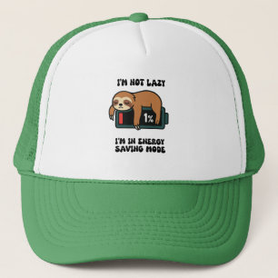 Sleepy Sloth Energy Mode T-Shirt – Funny Lazy Mood Trucker Hat